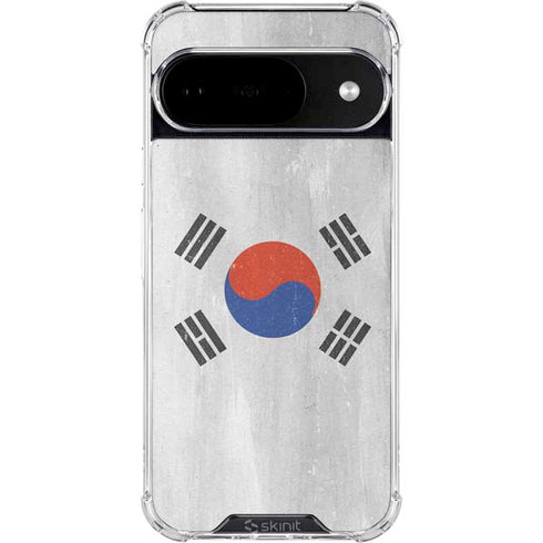 South Korean Flag Distressed Google Pixel 10 Clear Case